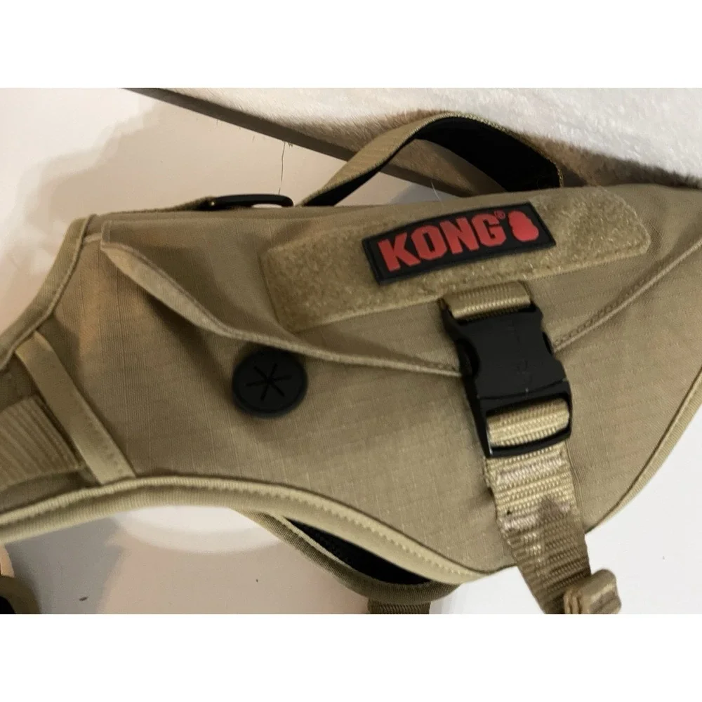 Kong Ultra Durable Tactical Dog Vest Harness Tan Sz Large Without Tags